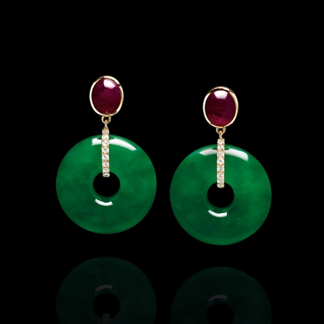 翡翠耳環